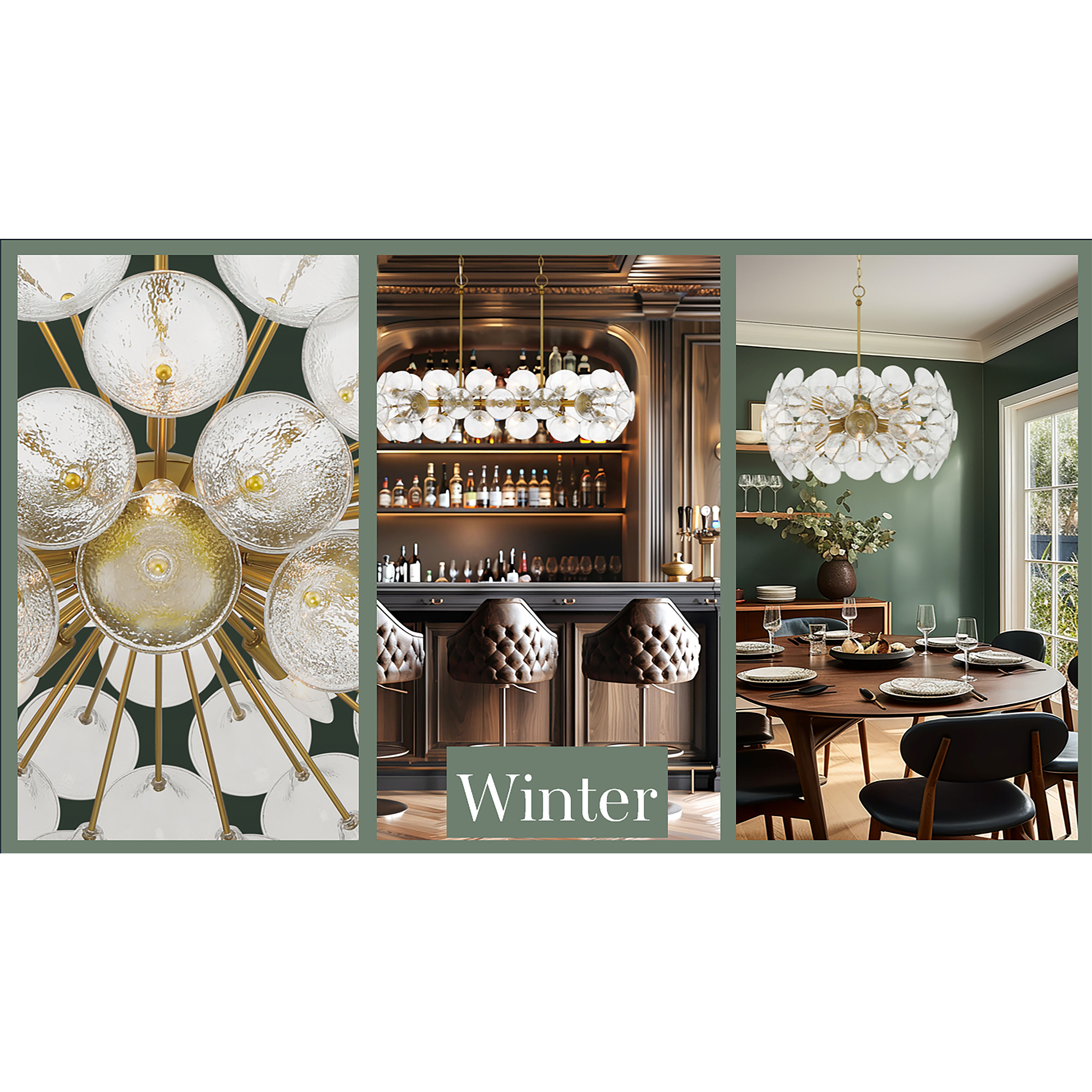 Winter 4 Light 16 inch Soft Brass Semi-Flush to Pendant Ceiling Light